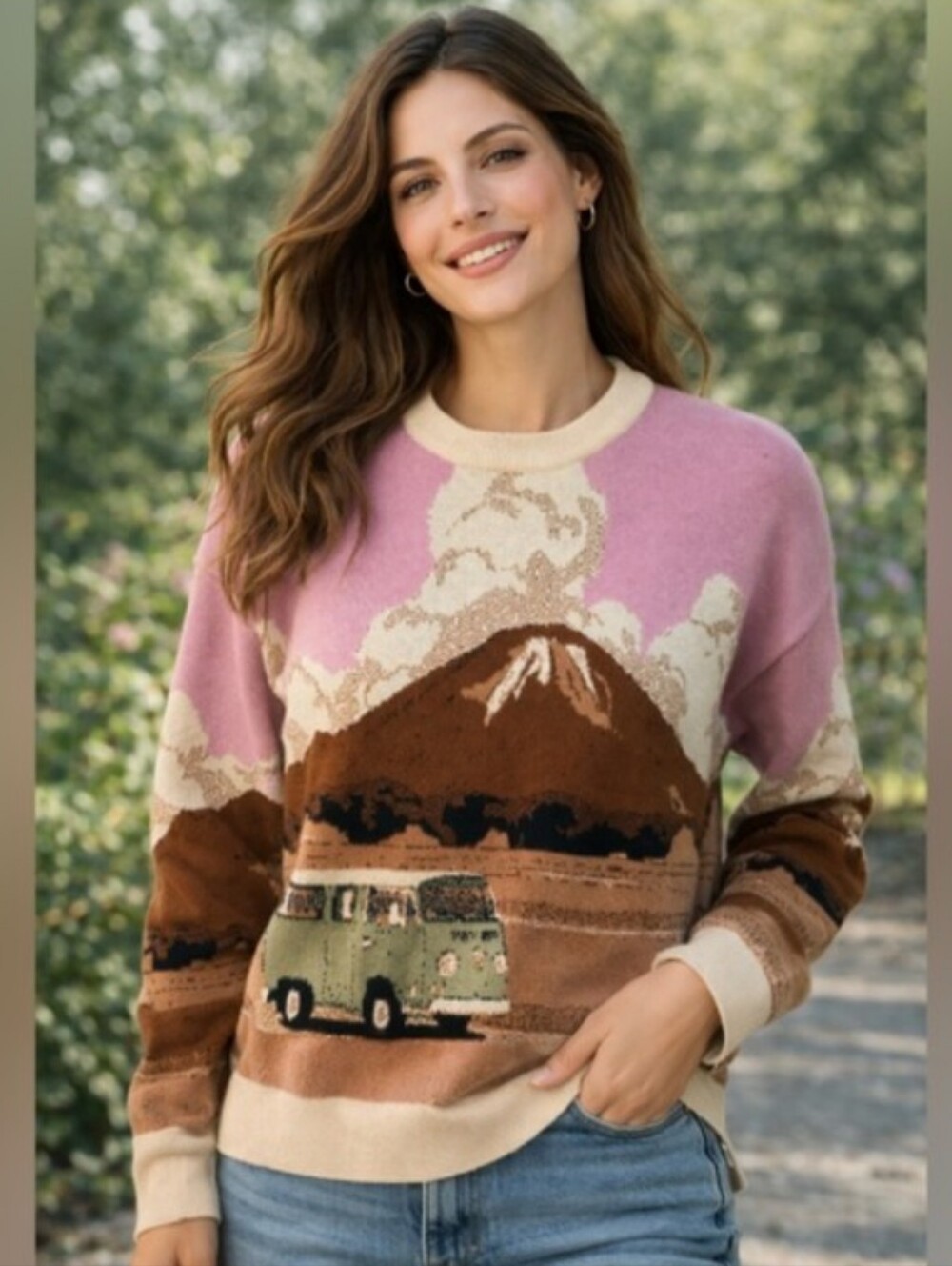 Cider Mountain VW Bus Graphic Sweater